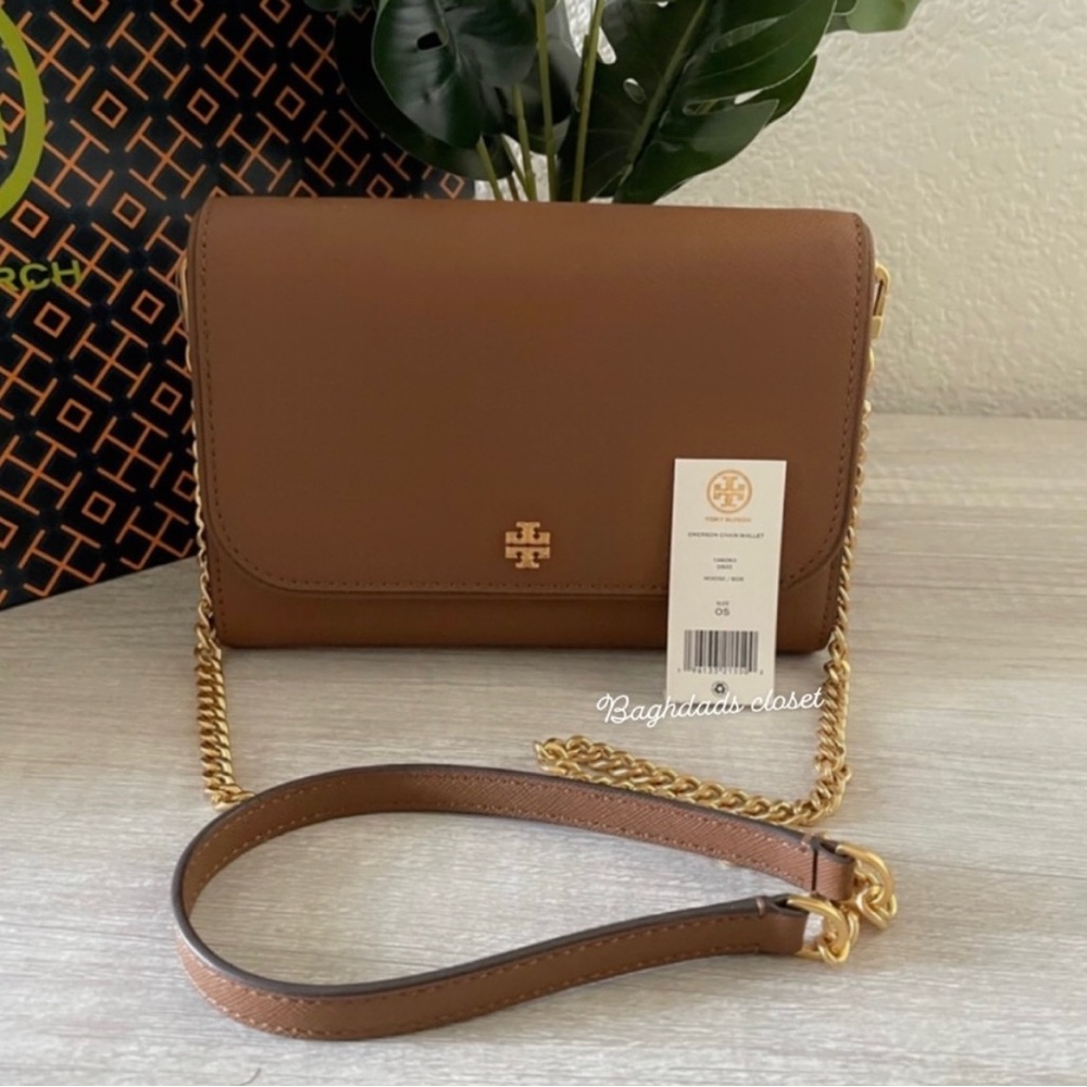 New,Tory Burch emerson chain crossbody wallet - Picture 4 of 10